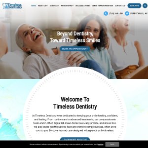 screenshot of website