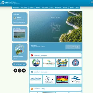 screenshot of website